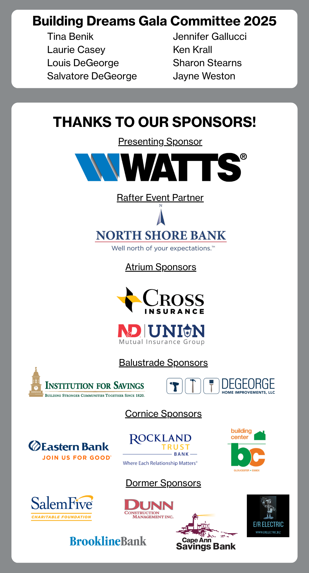 Thanks to our Sponsors!